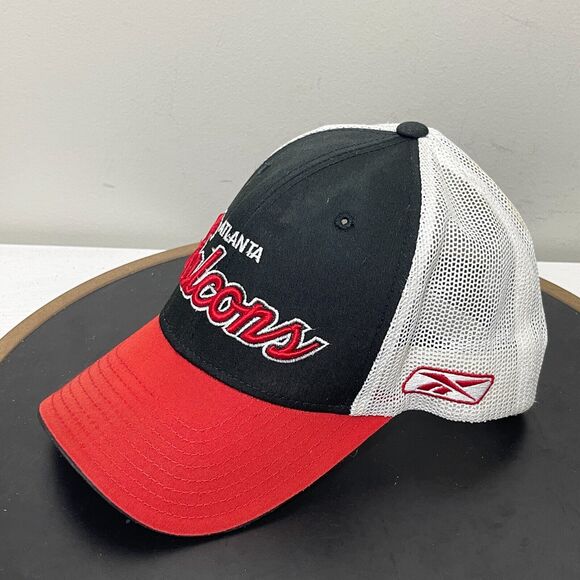Vintage Atlanta Falcons Reebok Snapback Trucker Mesh Black red White - Picture 7 of 7